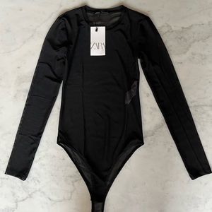 Zara Black Mesh Bodysuit